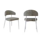 2 Unidades Cadeira Bless Fixa C/4 Pés 53 X 55 X 78cm Pés Brancos. Lautrec Marrom Lautrec Marrom