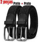 2 Unidades Cinto Elástico para Homens Ajustável com Fecho Metálico Design Anti-Derrapante
