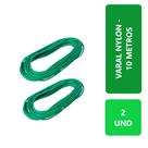 2 Unidades Corda Cordinha Multiuso De Nylon Para Varal De Roupas 10 Metros Extra Forte