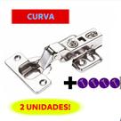 2 UNIDADES Dobradiça Com Amortecedor 35MM CURVA PARA ARMARIO DE COZINHA/MÓVEIS