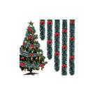 2 Unidades Festão De Natal Pvc Com Laços 2m Duo Verde 2 Unidades Festão De Natal Pvc Com Laços 2m Duo Verde