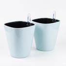 2 Unidades Vaso Autoirrigável Quadrado 14cm - Branco