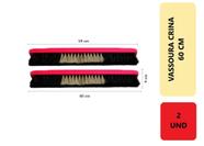 2 Unidades Vassoura De Pelo Natural Crina Macia Grande 60 Cm Para Limpeza De Pisos Delicados Sem Cabo