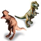 2 Unids Dinossauro Vinil Rex e Carnotaurus Realista Cometa