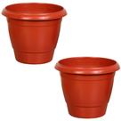 2 Vaso Plástico Redondo 44 Litros Para Flores E Plantas Plasnew Branco Preto Marrom 2 Vaso Plástico Redondo 44 Litros Para Flores E Plantas Plasnew Branco Preto Marrom