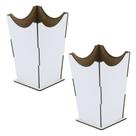 2 Vasos Cachepot Alto Meia Lua Linha Premium - Mdf Branco 2 Vasos Cachepot Alto Meia Lua Linha Premium - Mdf Branco