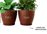 2 Vasos Cone Planta Decorativo Jardim Varanda Polietileno-marrom 2 Vasos Cone Planta Decorativo Jardim Varanda Polietileno-marrom
