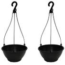 2 Vasos De Pendurar Suspensos Pra Plantas Cuia 21cm Mesa Cor