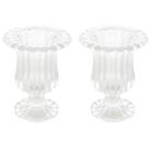 2 Vasos de Vidro Decorativo Lyor Renaissance Pequenos 11x14,5cm para Flores Hall de Entrada