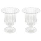 2 Vasos de Vidro Decorativo Lyor Renaissance Pequenos 11x14,5cm para Flores Hall de Entrada