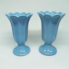 2 Vasos Decorativos Tulipa Cerâmica Esmalte Brilho 21x13cm Vaso Para Enfeite de Mesa Festa Aniversário Resistente a Água