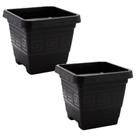 2 Vasos Quadrados Grandes de chão 29 Litros para Plantas e Jardins