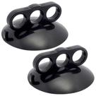 2 Ventosas Garra 3 Dedos PVC Preta 110mm Martelinho De Ouro