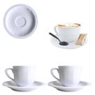 2 Xícaras Caneca com Pires Branco em Melamina Pra Café 170ml