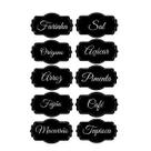 20 Adesivos De Tempero Preto