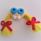 20 Apliques Carinha Sapeca 8cm Artesanato E Roupas Infantis