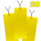 20 Armadilha Amarela Adesiva 25x10 Yellow Trap Pró Armadilhas de Controle de Pragas