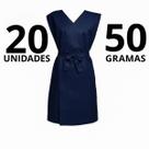 20 Avental Descartável Azul Marinho Sem Manga 50 GRAMAS