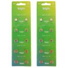 20 Baterias Pilhas Alcalina LR626 AG4 Elgin 1.5 V Cartela Com 20 Unidades