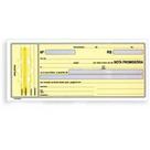 20 Bloco de Notas Promissórias Amarela para Comércio 50 Folhas Sidgraph Papel Offset 56g/m 14,4x6,2cm