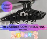 20 cabides com presilhas INFANTIL