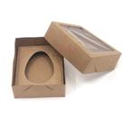 20 Caixas Com Visor para Ovos de Colher 19x15x6 Acompanha Berço 350g Páscoa
