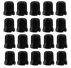 20 Capa De Porca Cromada Sextavada Preta Black 32/33mm
