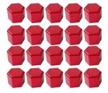 20 Capa De Porca Mini Hungara Vermelha Metalizada Caminhão 32/33mm