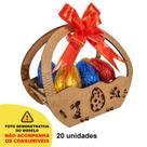 20 Cesta Mini Páscoa Mdf Ifood Presente Chocolate Ovo