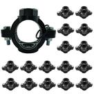 20 Colar de Tomada 75mm com Saída Rosca Fêmea 1/2" ou 3/4" Ideal p/ Derivações