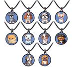 20 Colar Metal Cachorrinhos Fofos Lembrancinhas Petshop