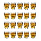 20 copo vidro dose shot caveira 50ml cachaça tequila grosso