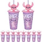 20 Copos com Orelhas da Angel Stitch 500ml Festa Infantil Lembrancinha Presente