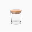 20 Copos de Vidro 60ml com Tampa de Madeira e Vedação para Velas