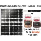 20 Etiquetas Lousa Medidas 4x3 cms + Caneta Giz Branca + 10 Etiquetas