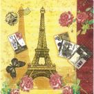 20 Guardanapo Estampado Papel Elegante Decoupagem Paris Eifel Tower