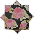 20 Guardanapo Estampado Papel Preto Elegante Decoupagem Rosa