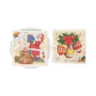 20 Guardanapos De Natal De 2 Camadas Com Estampa De Papai Noel, Sino, Guirlanda, Laço E Pinhas Para