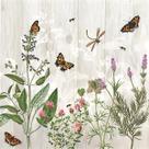 20 Guardanapos Decoupage Ambiente Flores Jardim Borboleta