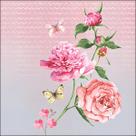 20 Guardanapos Decoupage Ambiente Flores Rosa Borboleta