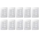 20 Kit Interruptor C/ Placa 3m Simples Branco 250v Pialplus