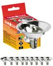 20 Lâmpadas Halógenas Ar70 50w 12v Ba15d Cor da Luz 2800k Branco Quente Ourolux