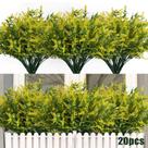 20 pacotes de flores artificiais RECUTMS resistentes a UV (amarelas)