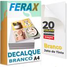 20 Papel Gomado Decalque Waterslide Jato Tinta - Branco 20 Papel Gomado Decalque Waterslide Jato Tinta - Branco