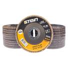 20 Peças disco flap curvo 4.1/2 115mm metais ferrosos Grão 100 Stein