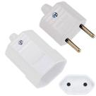 20 Plug Plugue Macho 2 Pinos 10a + 20 Tomada Femea Branco Margirius