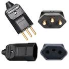 20 Plug Plugue Macho 3 Pinos 10a + 20 Tomada Femea 20a Prensa Cabos 180 Graus Preto