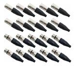 20 Plug Xlr Santo Angelo Sa2x Canon Macho Femea Linha Pro Nf