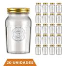 20 Potes Vidro Americano Rosca Alimento 1Litro Vintage Nadir 20 Potes Vidro Americano Rosca Alimento 1Litro Vintage Nadir