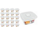 20 Potes Vidro Facilita Vap Quadrado Com Tampa 2L Marinex